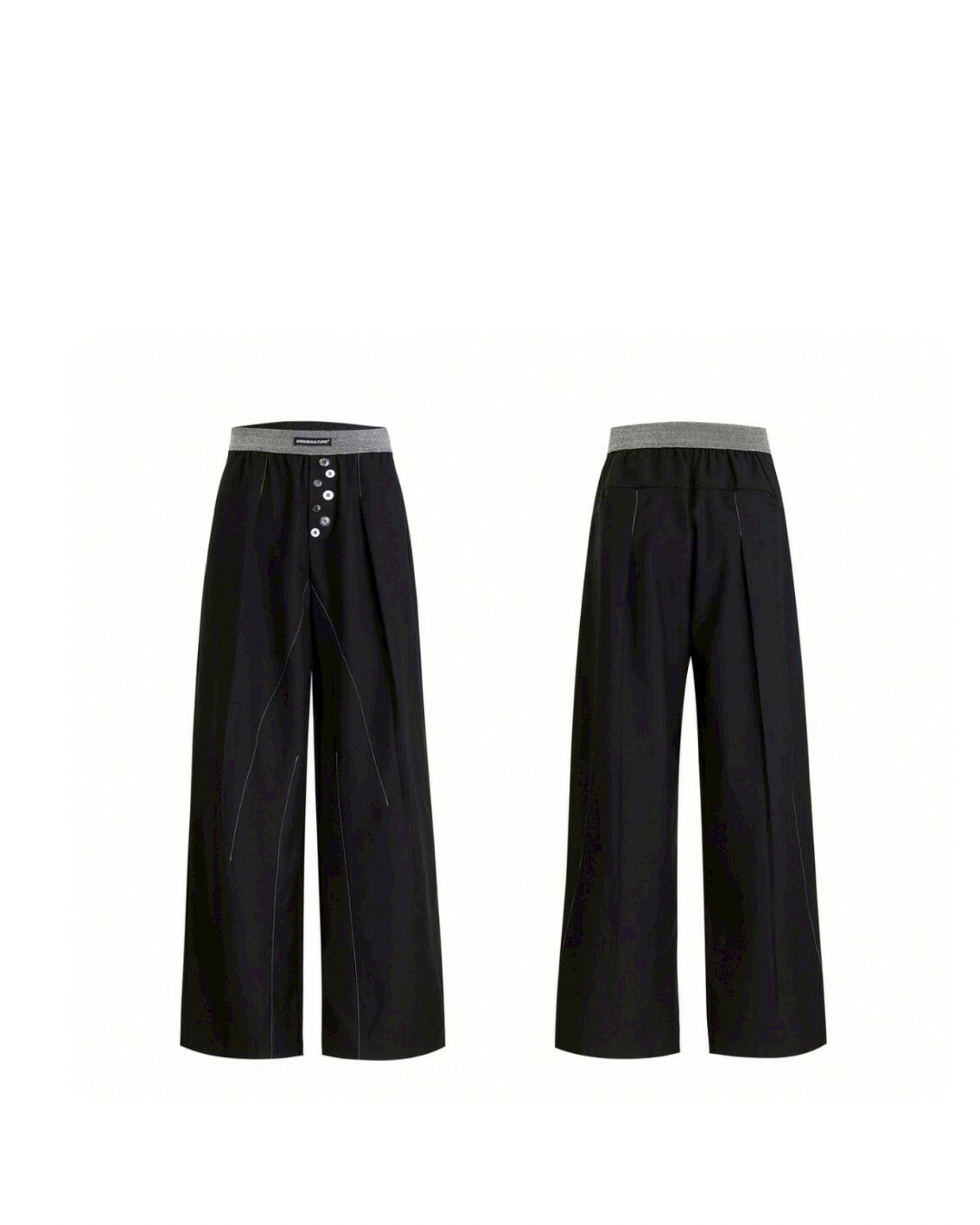 ARGUE 鈕扣 線條 設計直筒 垂墜感 長褲 #休閒褲