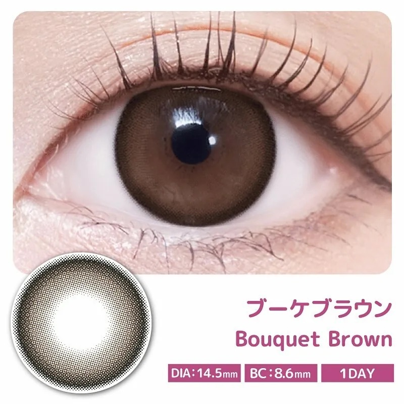 [日拋] Velve Tear 1 Day Bouquet Brown｜彩妝隱形眼鏡｜每盒10片