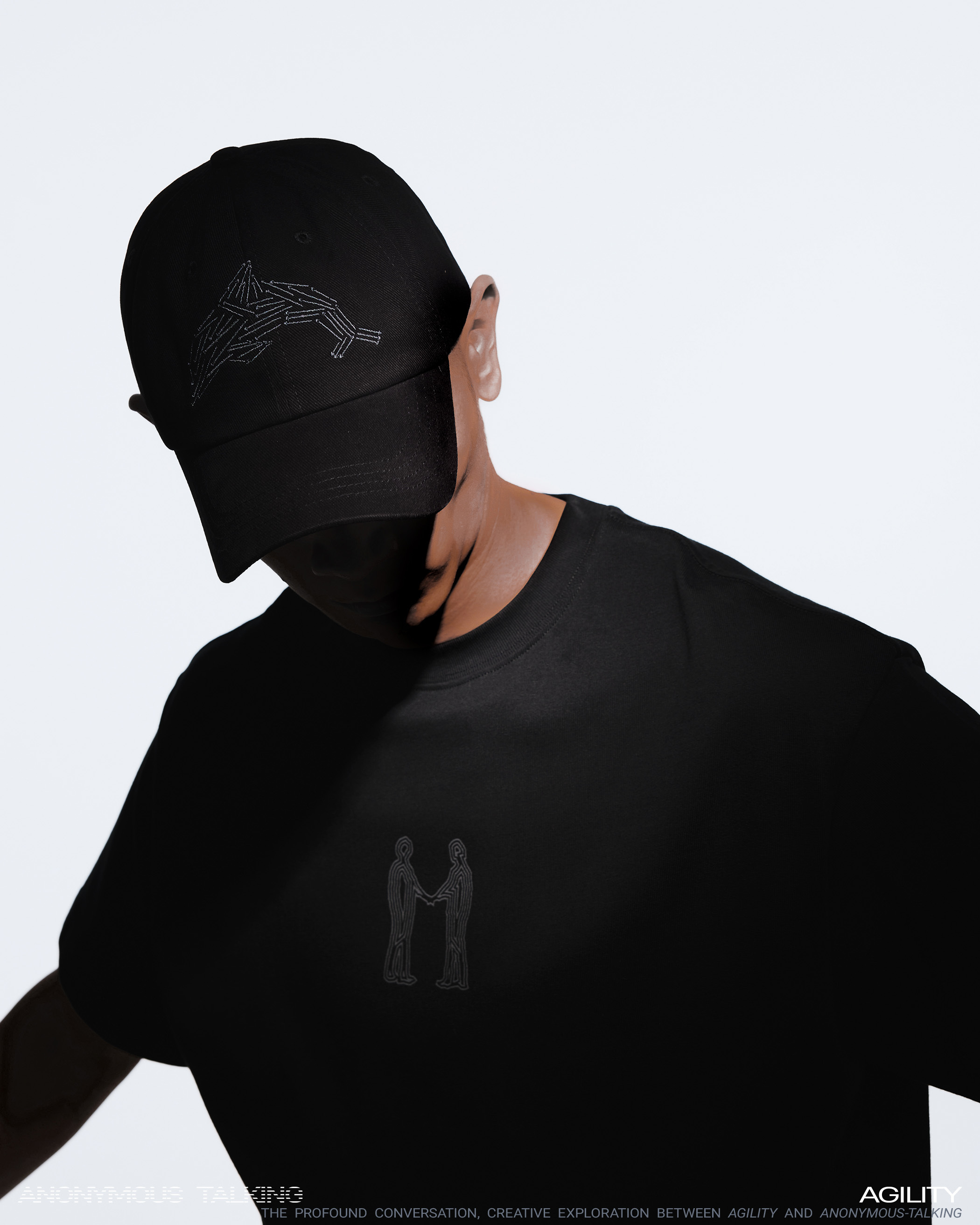 Anonymous Talking x AGILITY｜AA-A02 – /ˈDA:L.FIN/ Cap (Black)