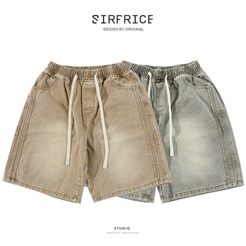水洗牛仔短褲  復古刷色