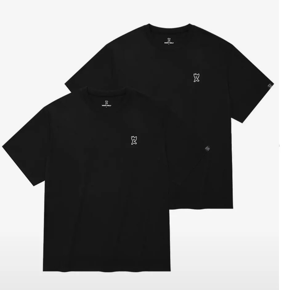 韓國 25ss wacky willy  舒適純棉素tee 2件組 (兩款)
