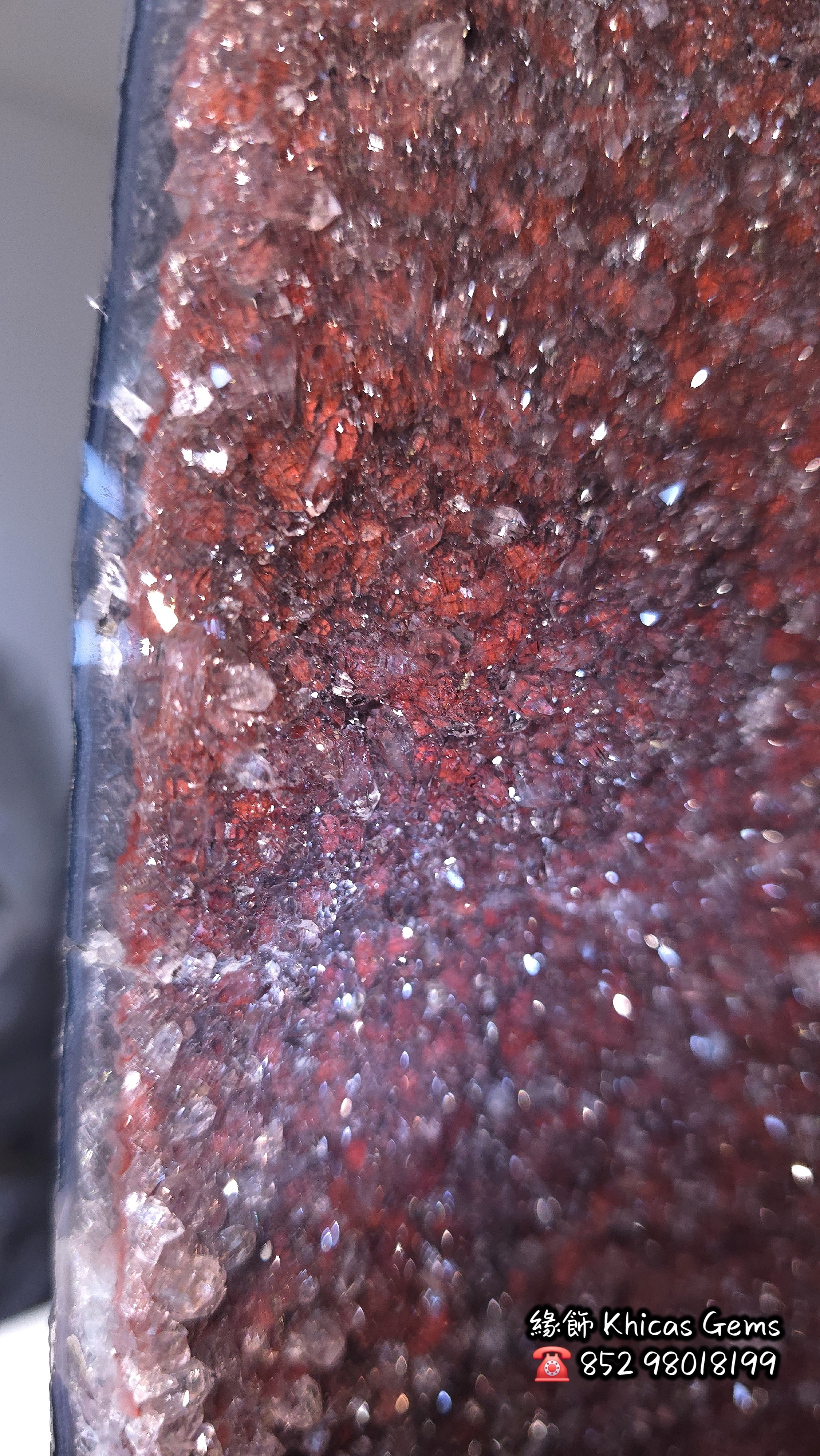 地鎮水晶 天然紅超七水晶洞❤️❤️ 高挑身型又公整，晶體閃爆