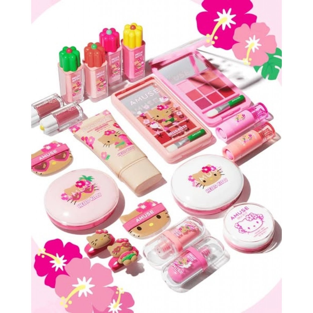 預購 HELLO KITTY x AMUSE 迷你行李箱彩妝三件組