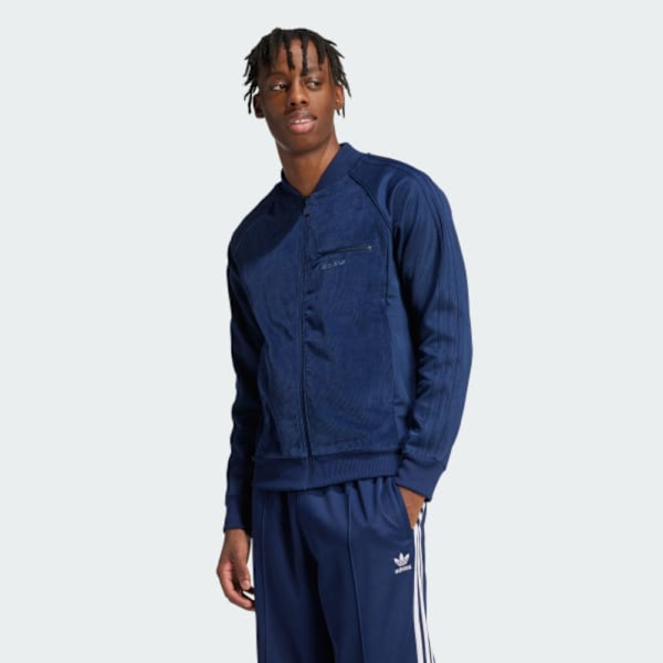 ADIDAS 外套 SST TOP 深藍 拼接 燈芯絨 復古外套 男 IX9600