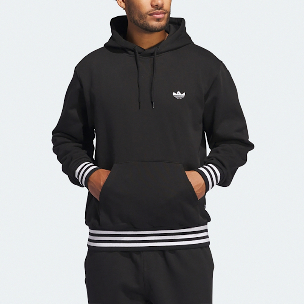 ADIDAS 帽T SHMOOFOIL 黑 條紋 連帽 長袖 上衣 男 IX9011