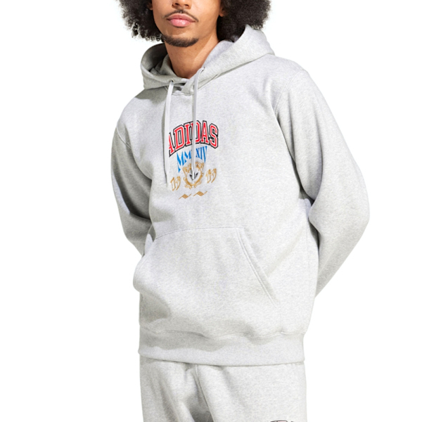 ADIDAS 帽T VRCT HOODED 1 灰色 繡字 刷毛 連帽 長袖 男 IX6770