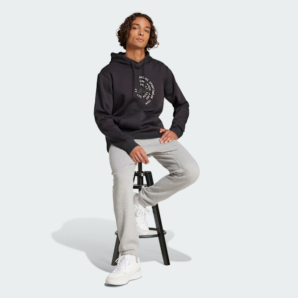 ADIDAS 帽T BL FL HD GD 黑色 刷毛 連帽 長袖 男 IW3518