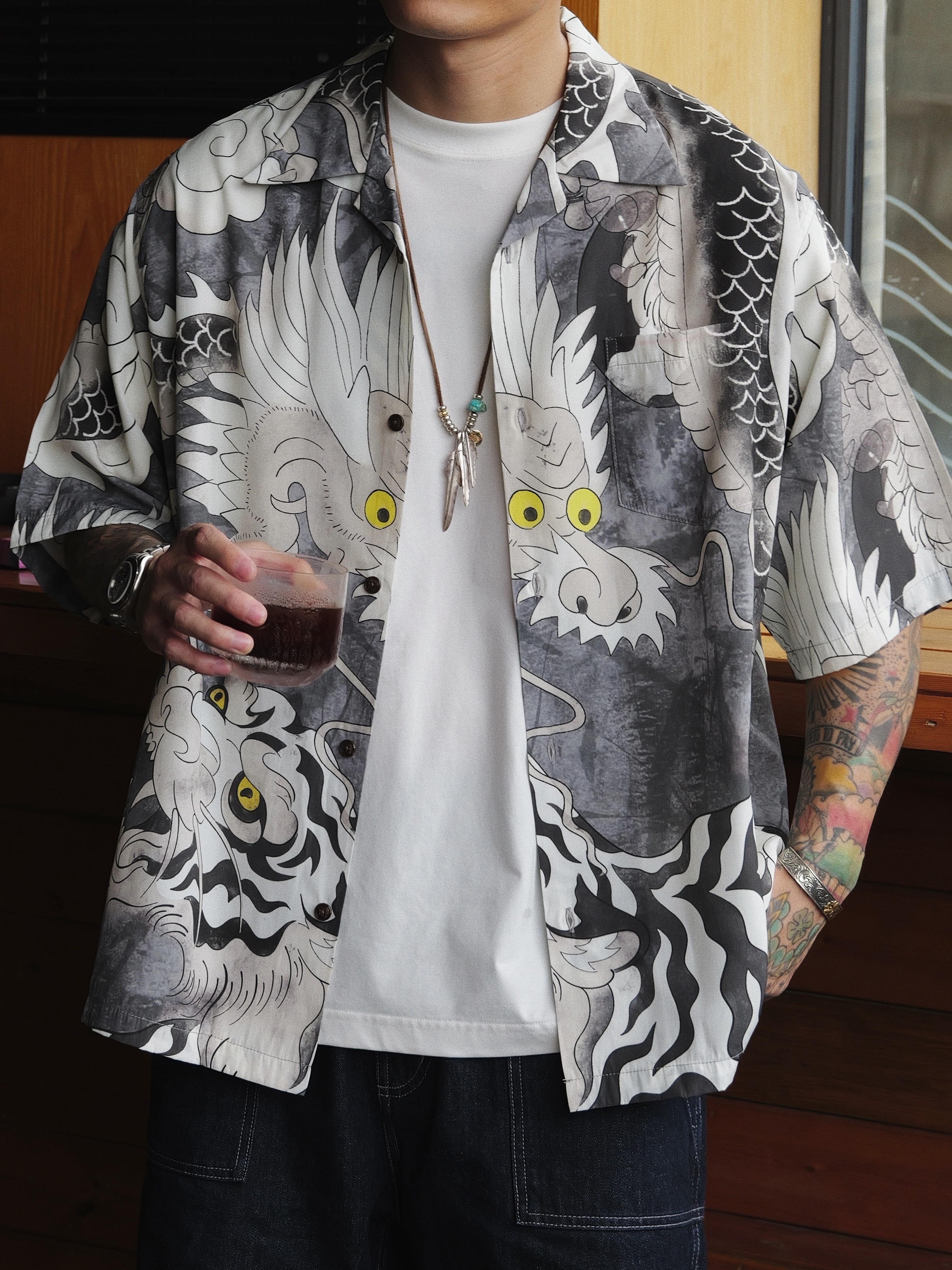 Unbent 25 s/s 古巴領龍虎襯衫