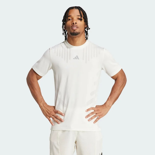 ADIDAS 短T HIIT AIRCHI TEE 白色 快排 運動 短袖 男 IS3736