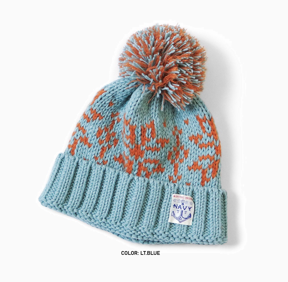 KAPITAL 3G WOOL SNOW PATTERN KNIT CAP - PRE ORDER ITEM (預訂中)