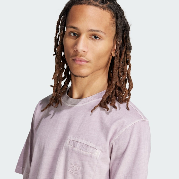 ADIDAS 短T ESS+ DYE PKT T 紫色 口袋 休閒 短袖 男 IS1762