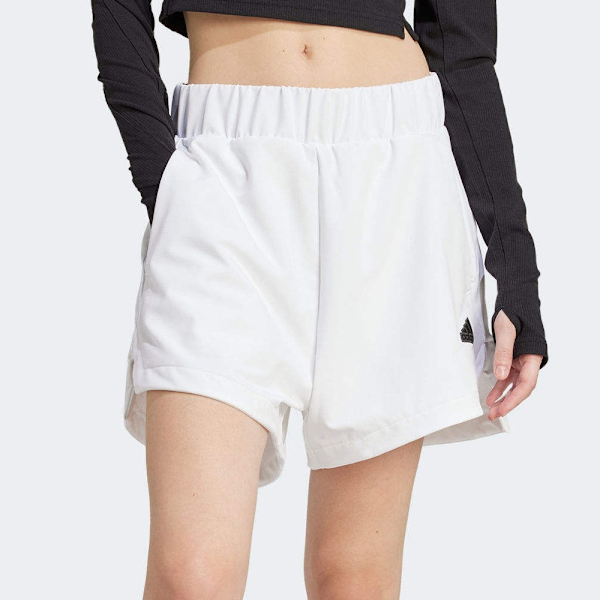 ADIDAS 短褲 W Z.N.E. WVN SH 白 寬版 運動短褲 女 IN9481