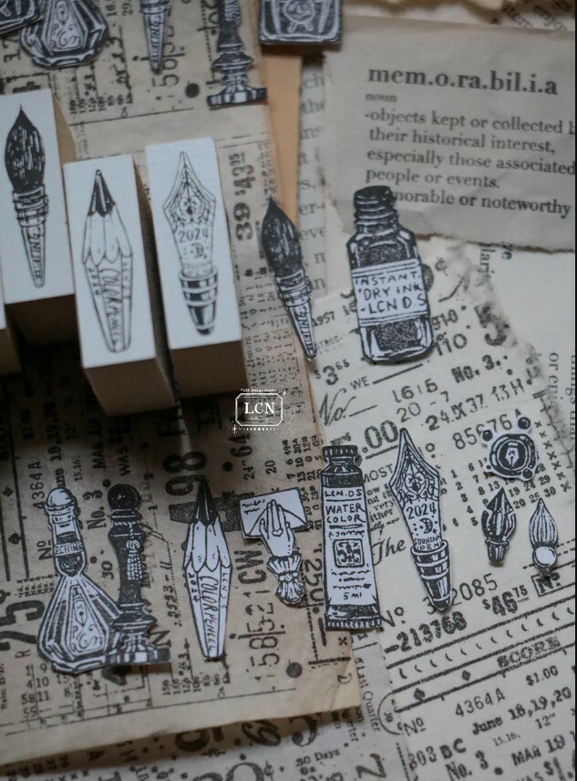LCN Design Studio - rubber stamps - On the desk I