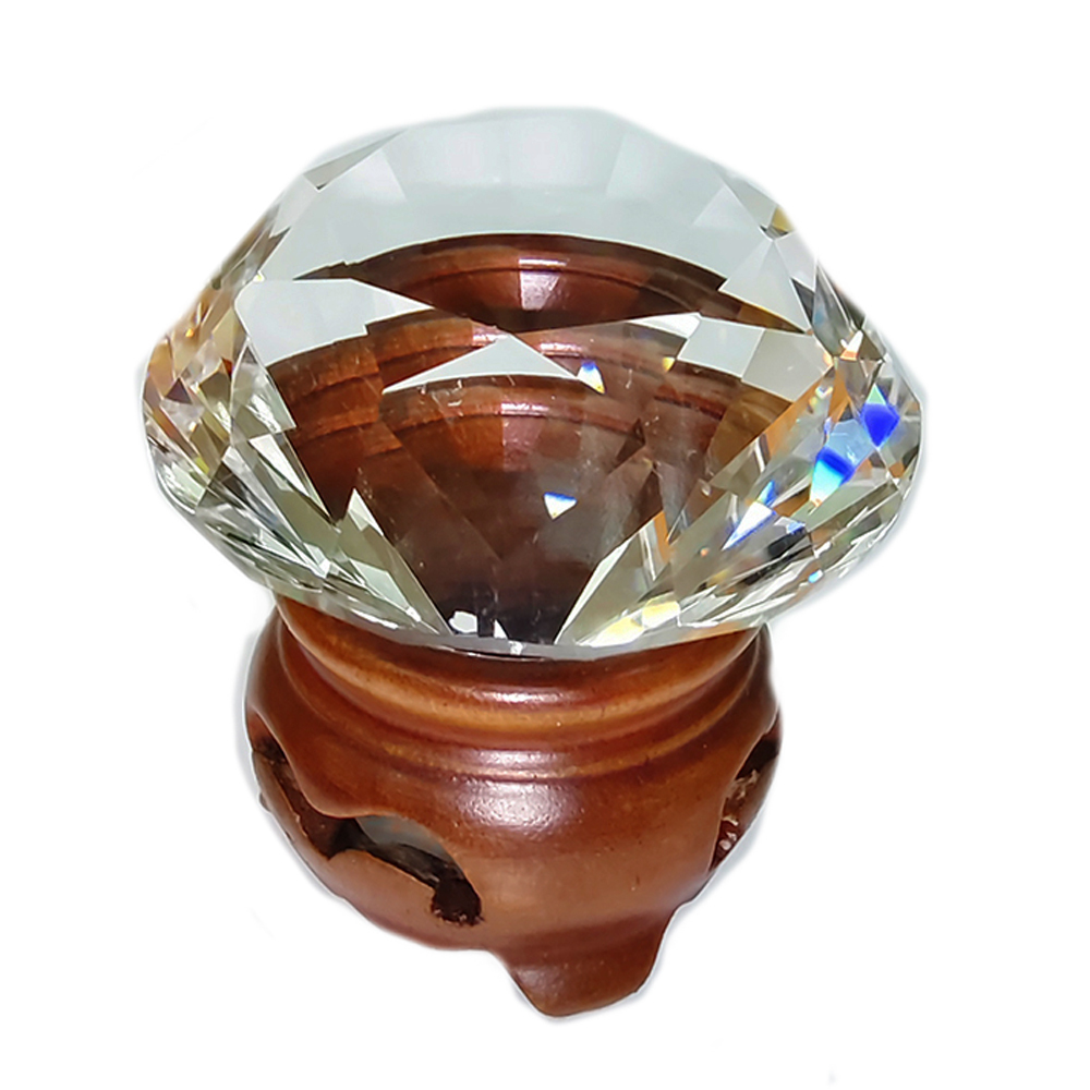 水晶鑽石{穩賺}5公分&木座【十方】152532