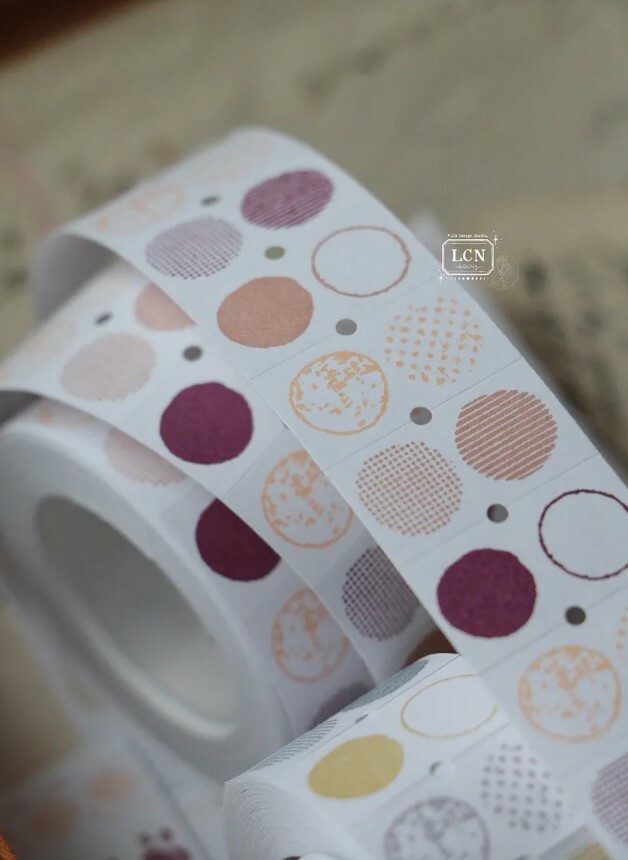 Preorder - LCN Design Studio 2025 Spring new release - Label Stickers - Circle - Red Tone
