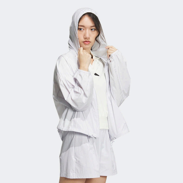 ADIDAS 外套 TECH UPF HD JKT 白色 抽繩 連帽 風衣外套 女 IM8835