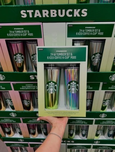 Starbucks 24oz 靚彩虹色 Tumbler 杯2個裝+6粒 K-Cup 咖啡膠囊套裝