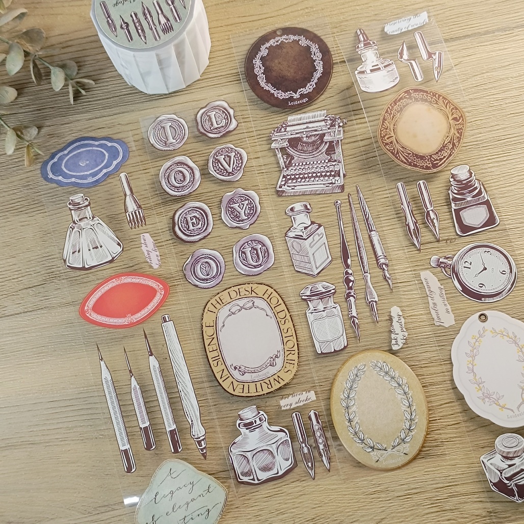 樂意Loi．古董文具 5cm亮面PET膠帶 <整捲/分裝>