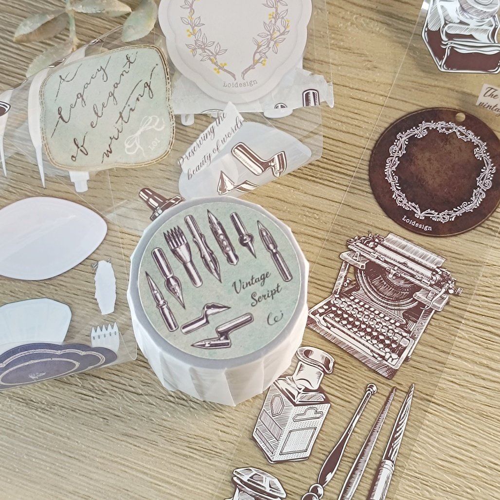 樂意Loi．古董文具 5cm亮面PET膠帶 <整捲/分裝>