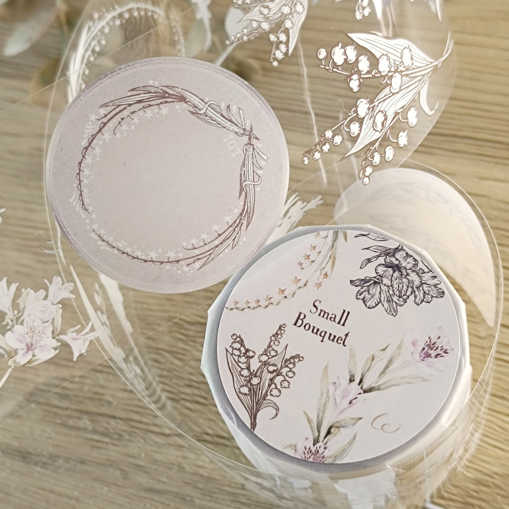 樂意Loi．小捧花 5cm亮面PET膠帶 <整捲/分裝>