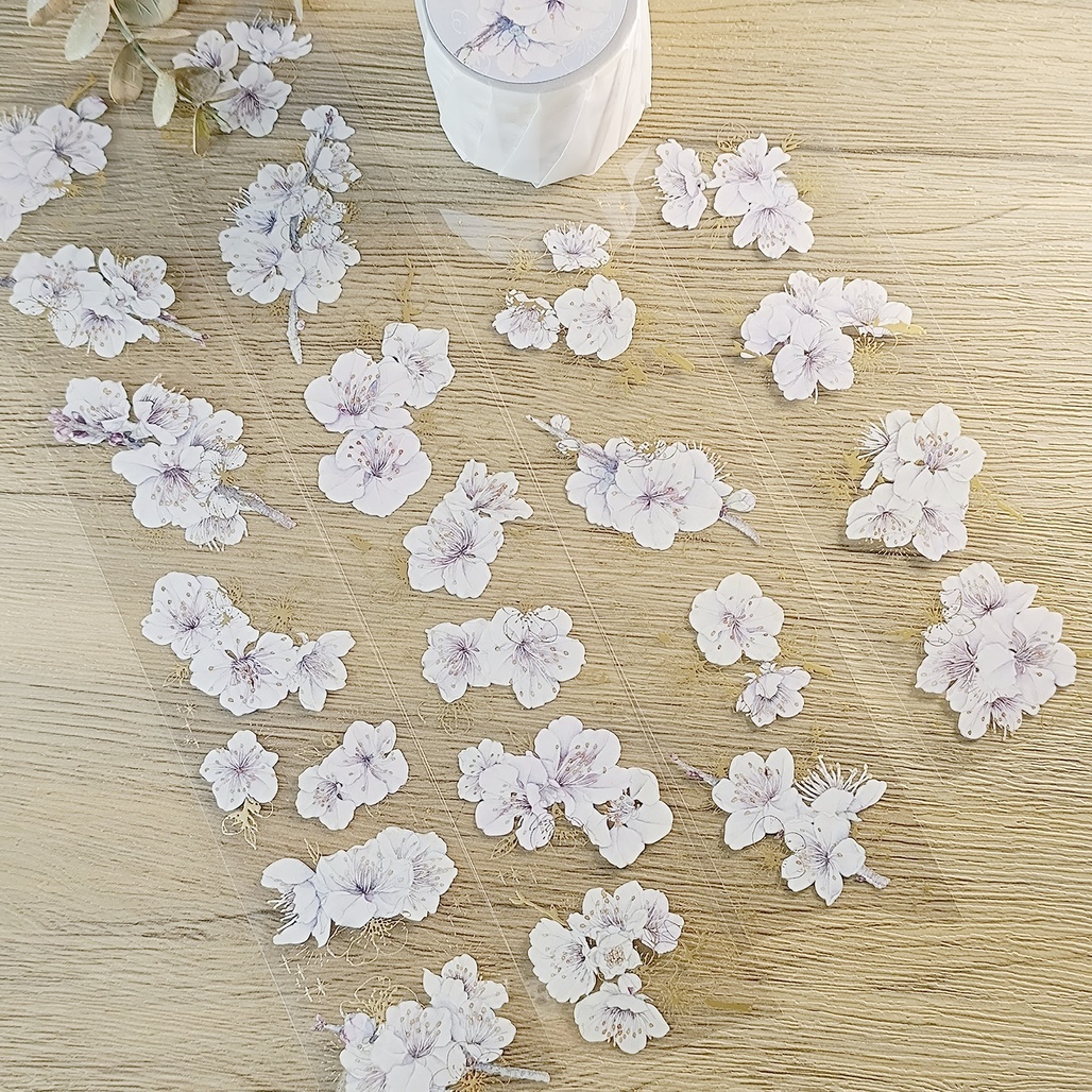 樂意Loi．寒香-梅花 5cm燙霧金亮面PET膠帶 <整捲/分裝>