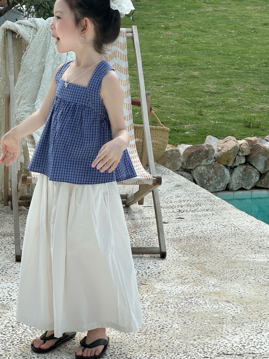 設計感交叉格紋上衣