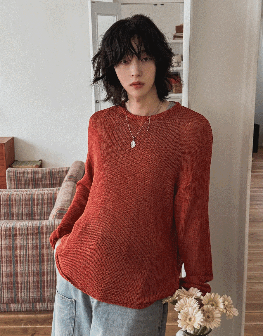 亞麻混紡針織衫