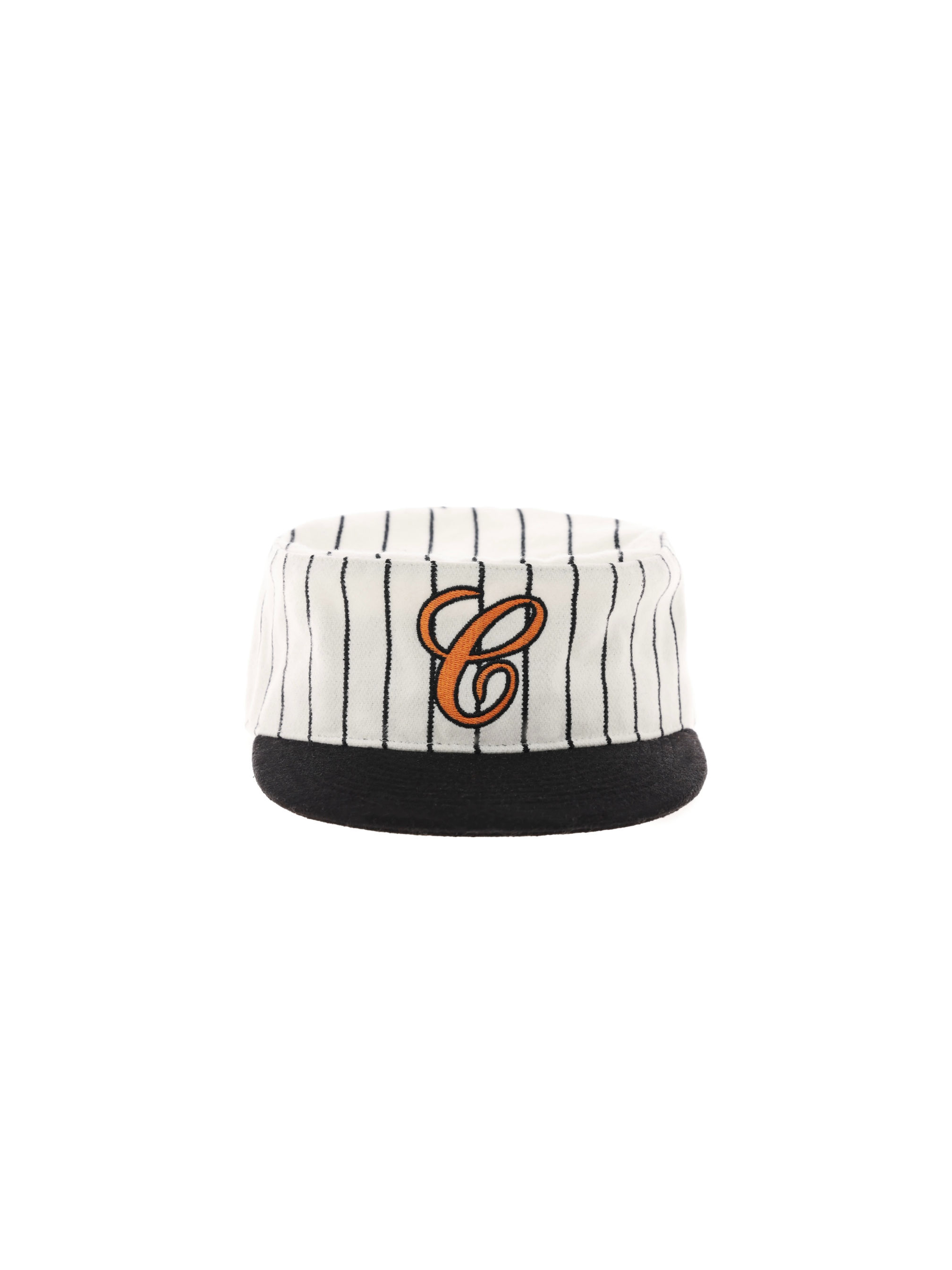 2idiots label pillbox cap 6crayon似 6cRAyon Pillbox Cap – Striped (Orange)