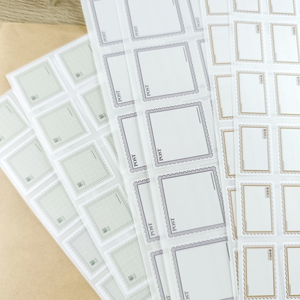 一分之一工作室．郵票 模造紙標籤貼 組合