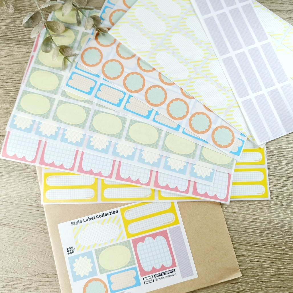 一分之一工作室．造型風格 模造標籤貼紙組