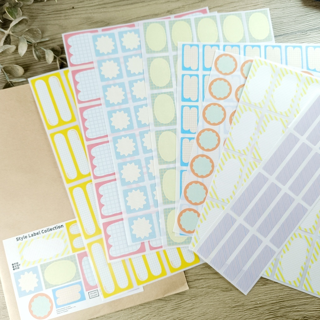 一分之一工作室．造型風格 模造標籤貼紙組