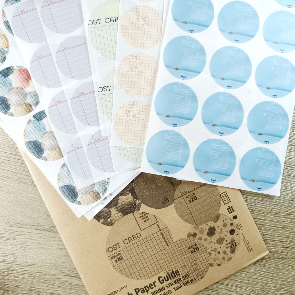 一分之一工作室．格線指南 圓貼 組合