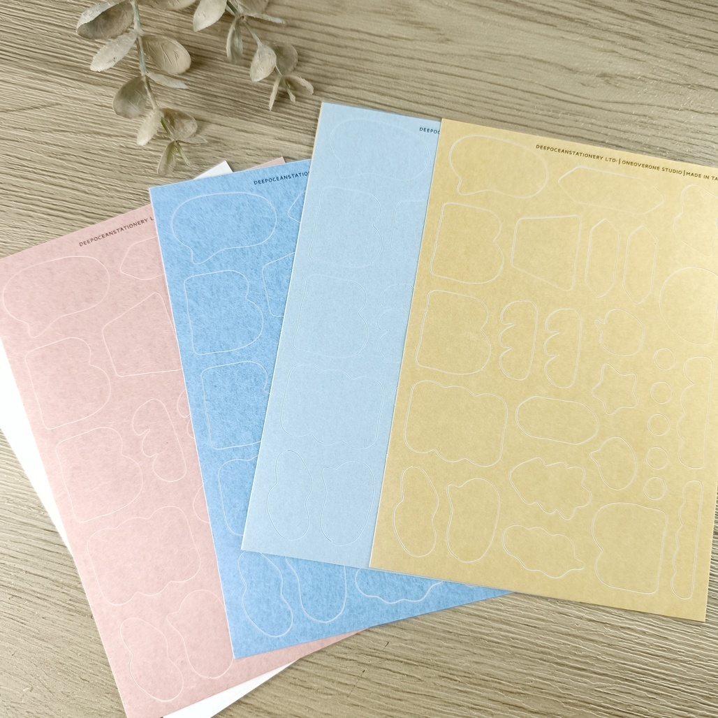 一分之一工作室．多形狀模造貼紙包03