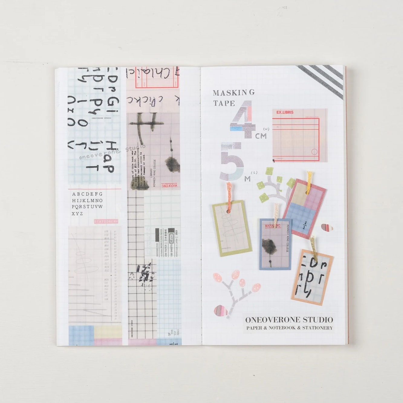 一分之一工作室．格線指南 4cm和紙膠帶 整捲(無販售分裝)