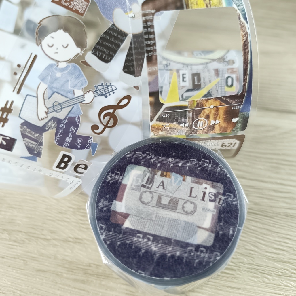 fafa製造所．播放清單 4cm亮面PET膠帶 <整捲/分裝>