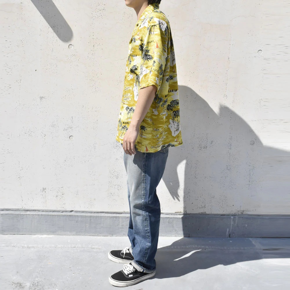 MINEDENIM x WACKO MARIA HAWAIIAN SHIRT S/S - YELLOW PRE ORDER ITEM (預訂中)