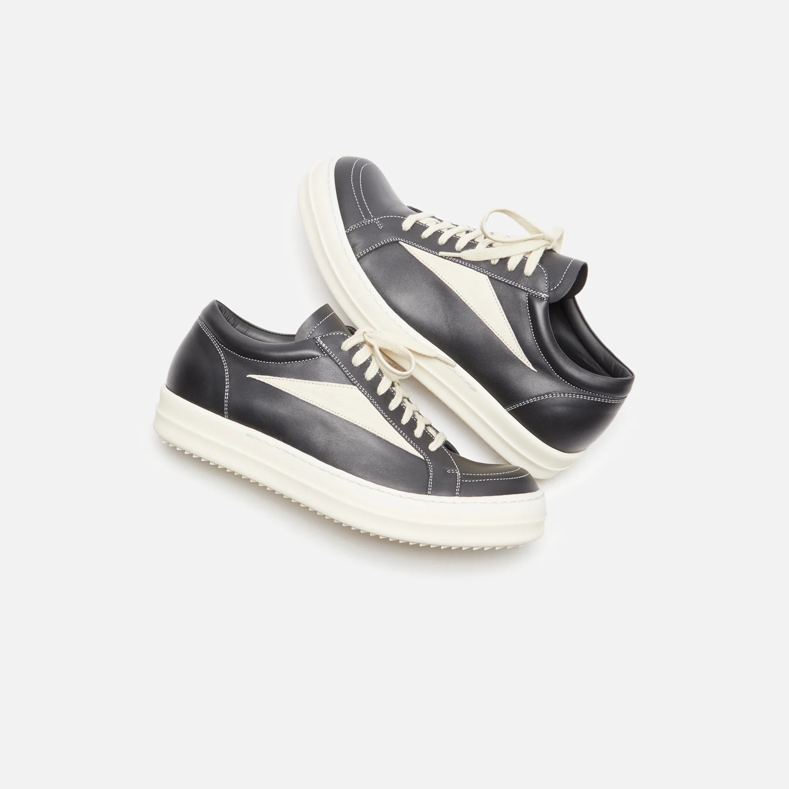 [現貨] RICK OWENS HOLLYWOOD VINTAGE SNEAKER | BLACK MILK