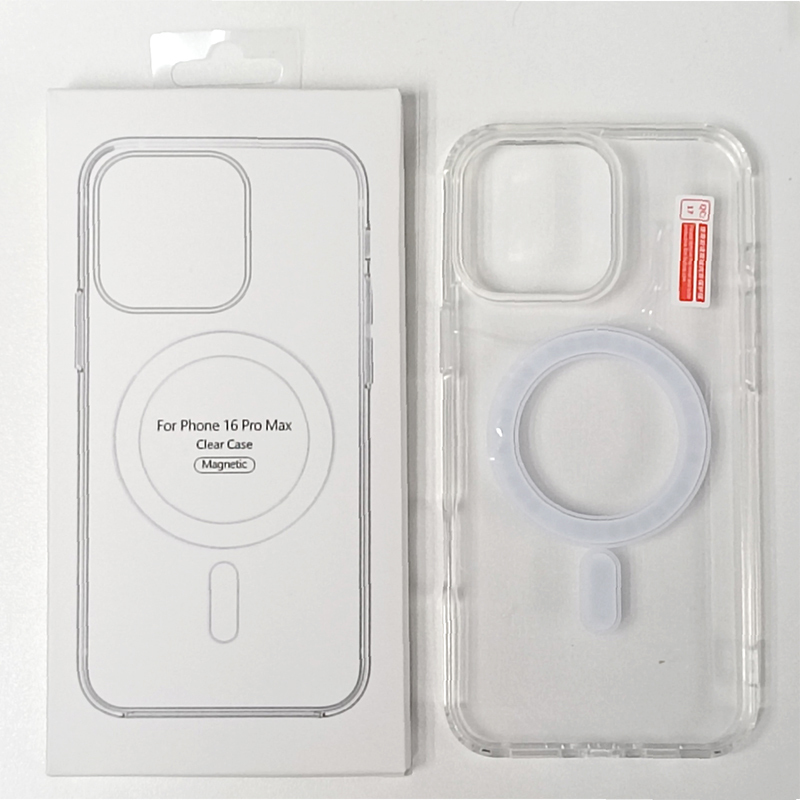 TSK JAPAN - MagSafe magnetic transparent TPU soft shell iPhone 16 Pro Max anti-fall mobile phone protective case P3977