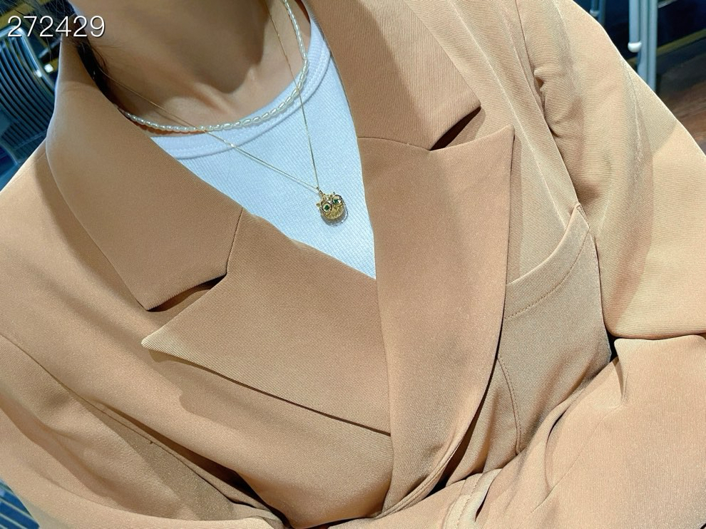 18K祖母綠 · 招財貓頭鷹吊墜🦉