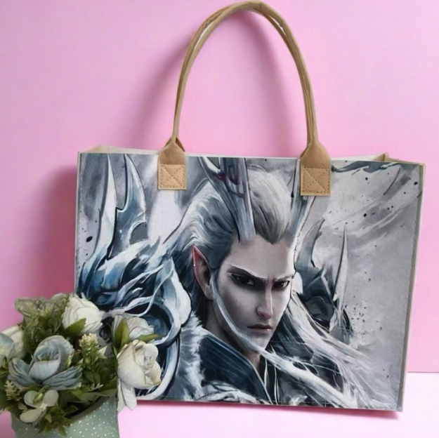 清货 大容量毛毡单肩包 补习包 40x30cm