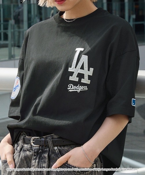 【現貨】MLB 美國 職棒 大聯盟 夏季 新款 刺繡 輪廓 圓領 短袖 7色