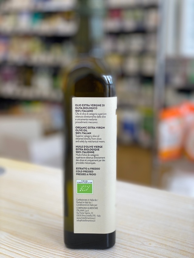 Mantova organic extra virgin olive oil (best before 2027/10/5)