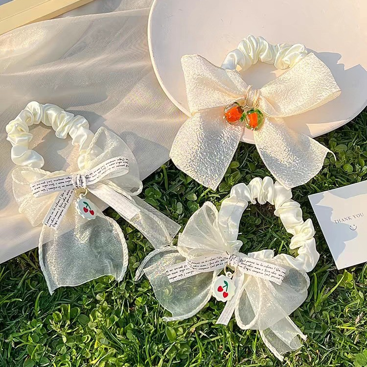 [3 FOR RM10] Japanese Style Cherry & Orange Bow Hair Tie