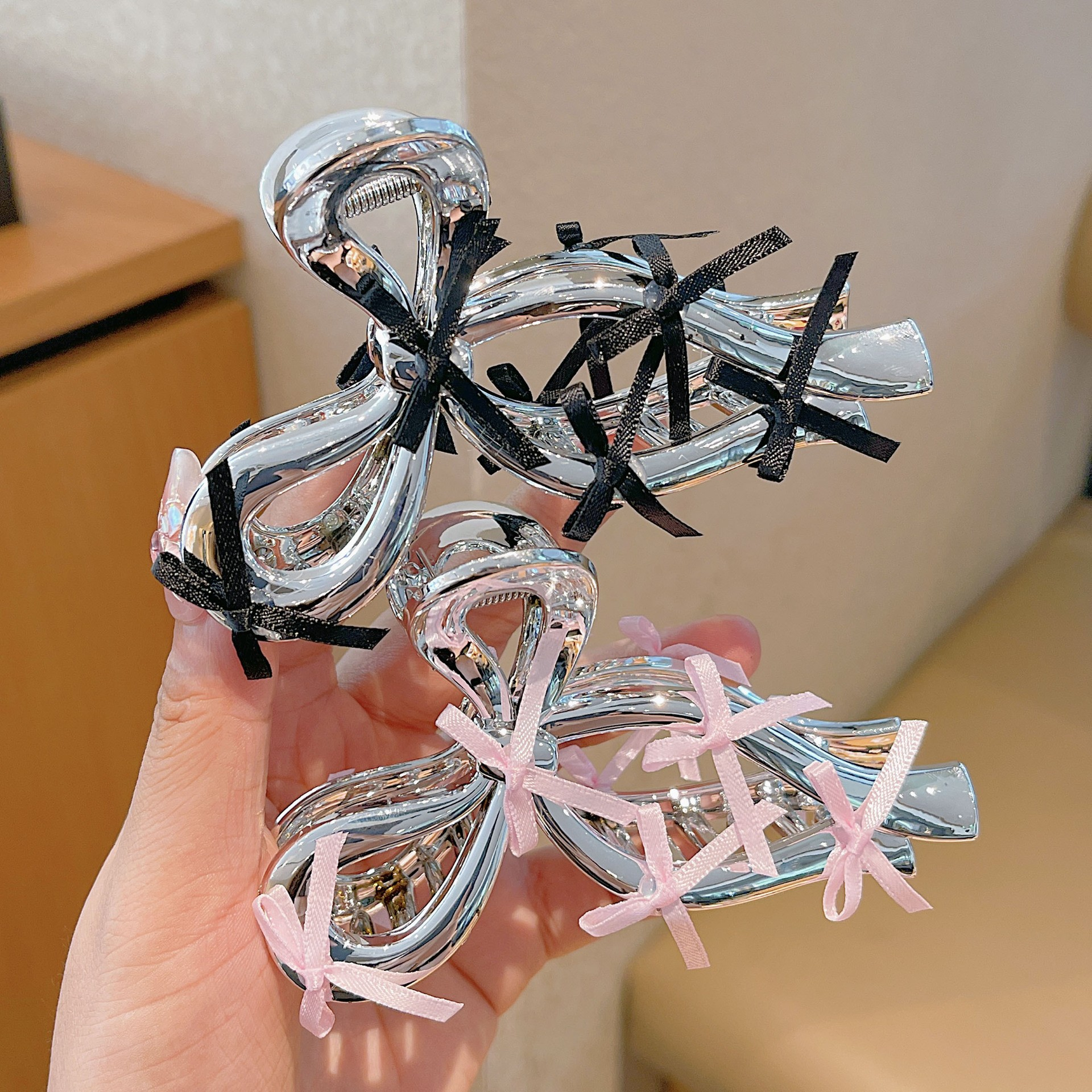 [2 FOR RM10] Ballet Style Ribbon Bow Hair Claw