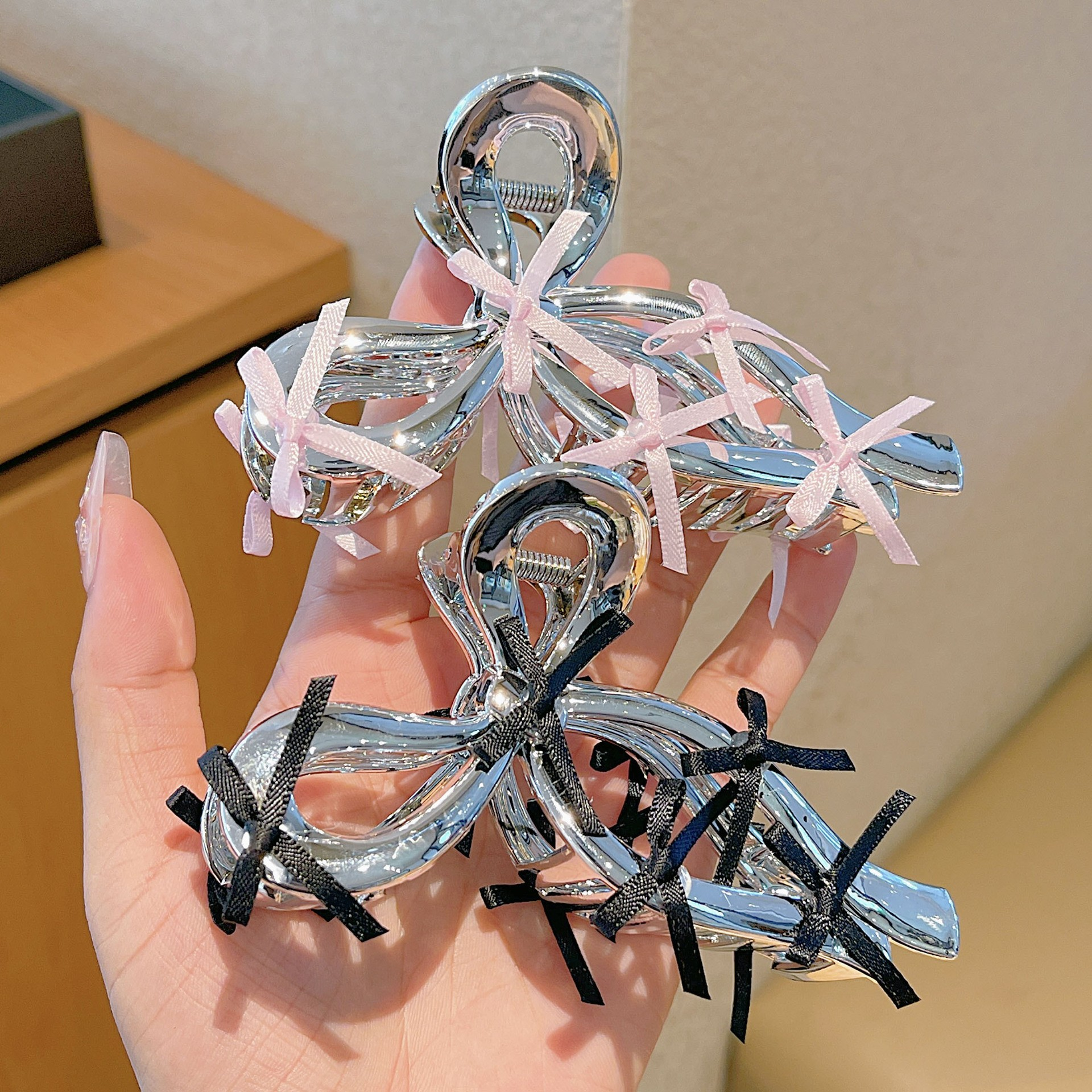 [2 FOR RM10] Ballet Style Ribbon Bow Hair Claw