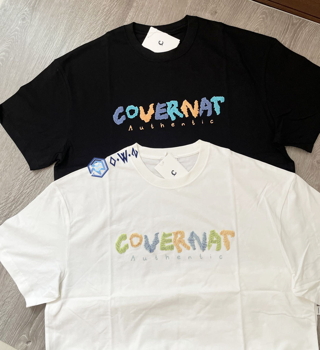 【OWN】Covernat 短袖上衣 塗鴉 經典 刺繡 厚磅 不分男女 黑色 白色
