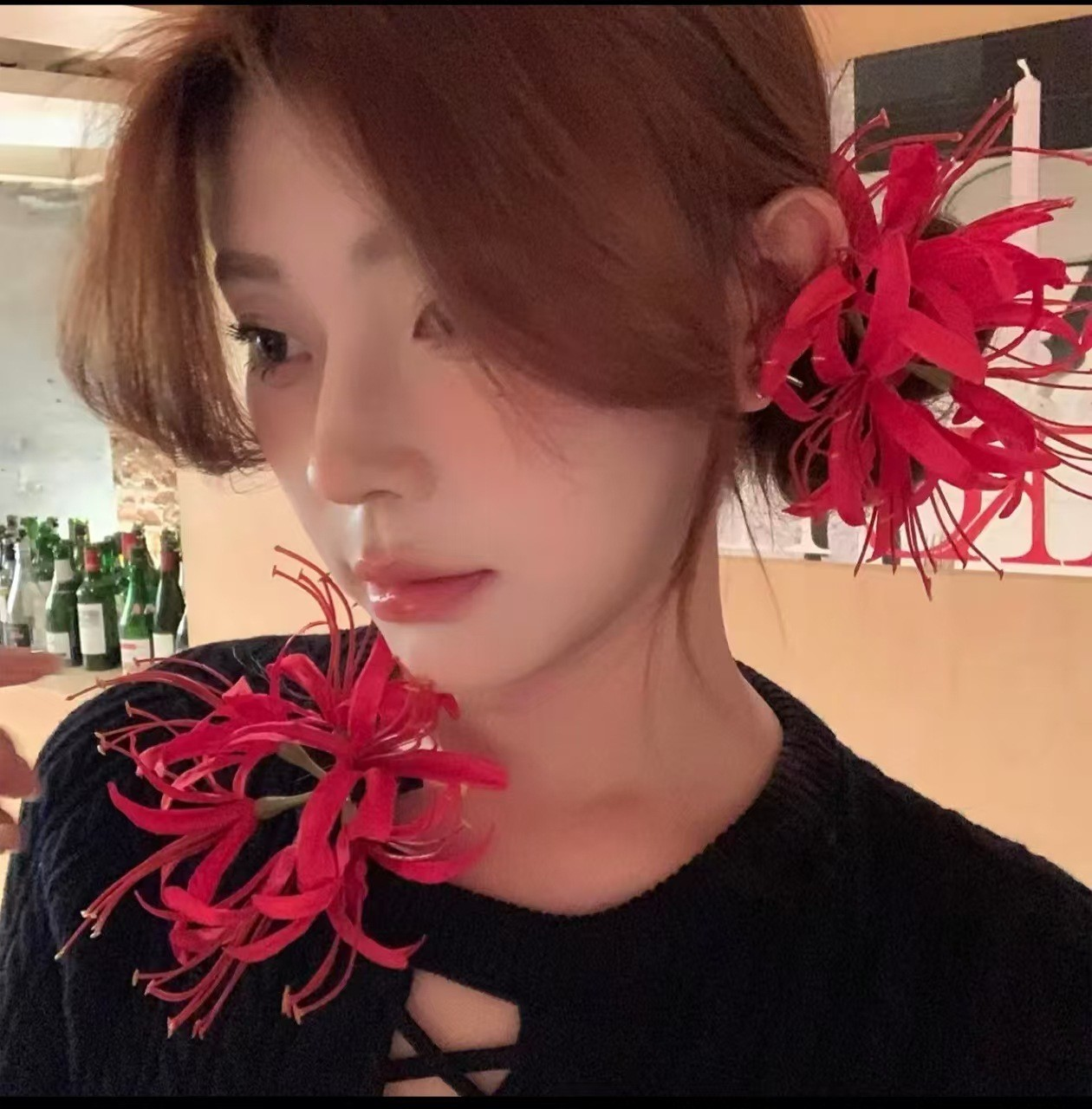 [2 FOR RM10] Red Lily Mood Hair Claw