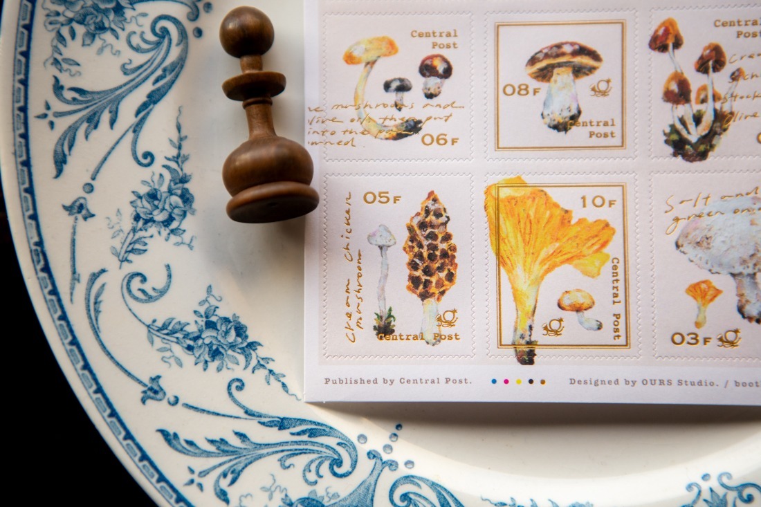 OURS -  mushroom Stamp Sticker