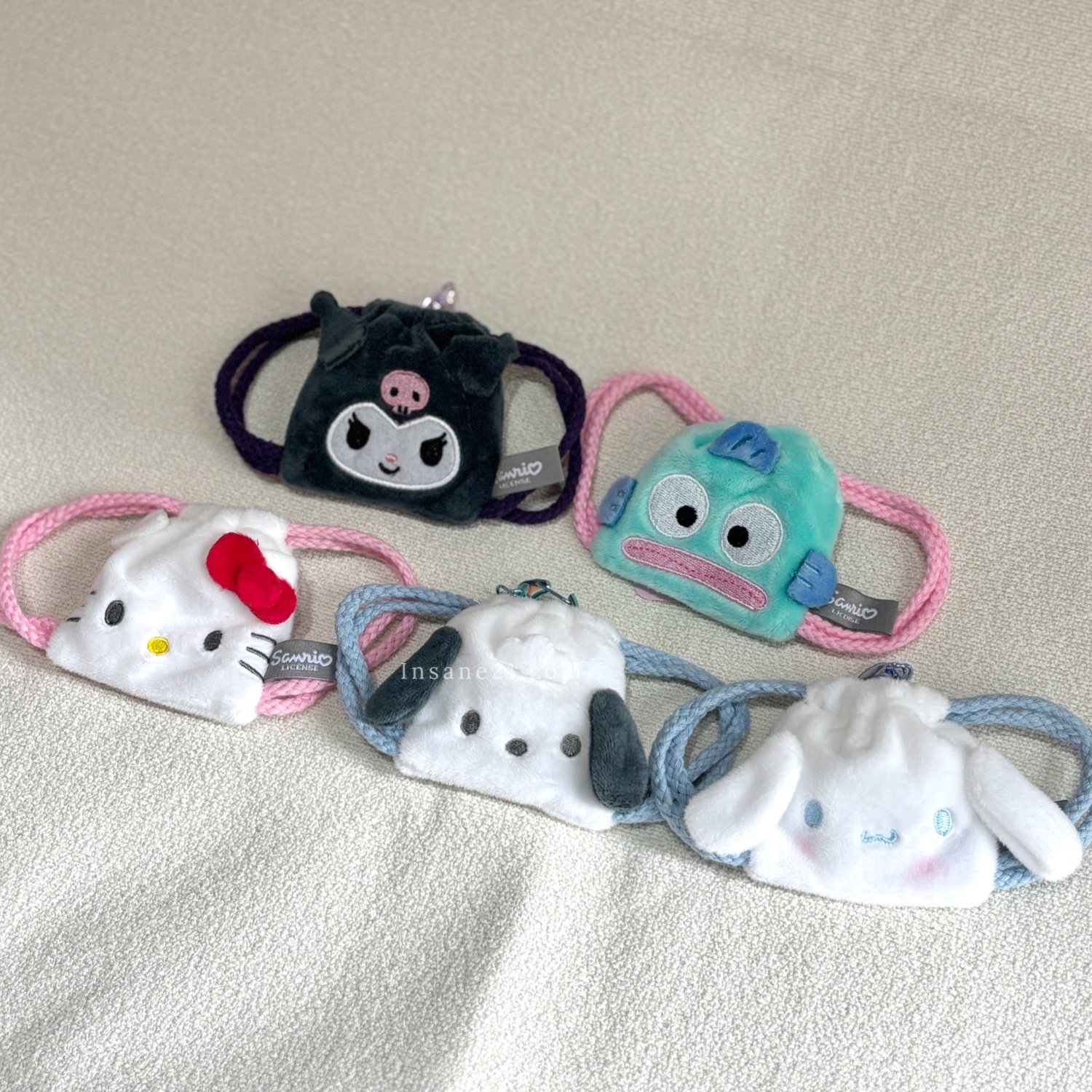 SANRIO 三麗鷗 迷你 小背包束口袋 耳機包 掛飾 收納 韓國限定 代購 HELLO KITTY/帕恰狗/醜魚漢頓/酷洛米/大耳狗