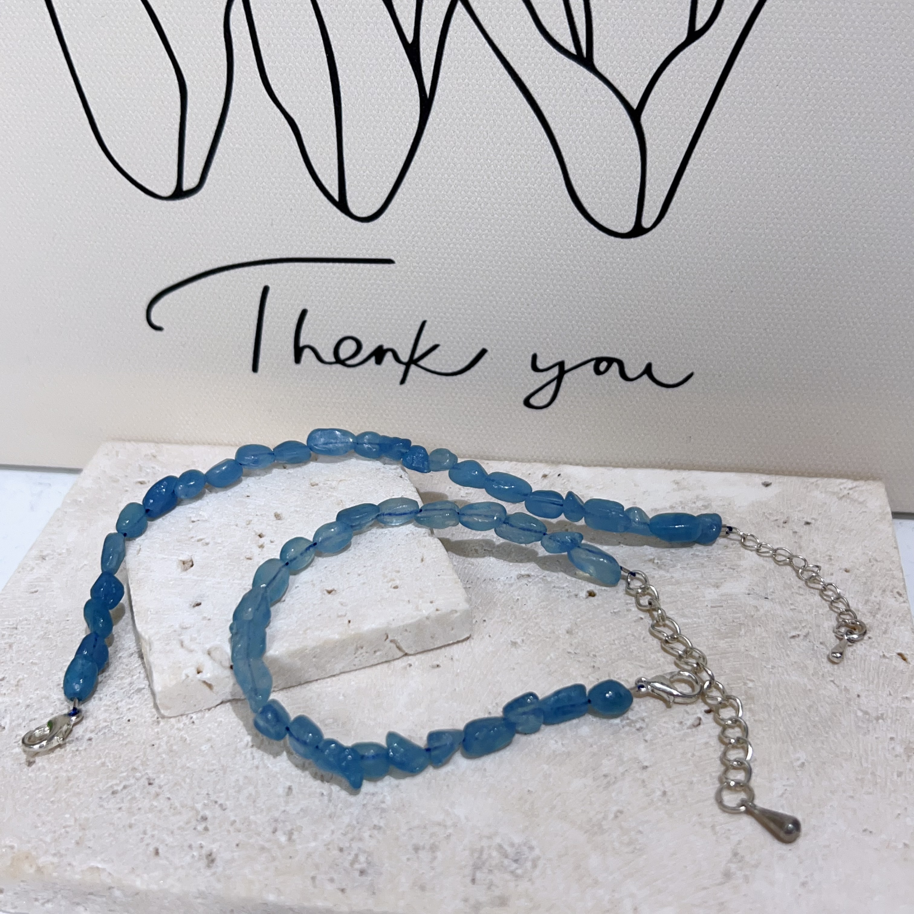 海藍寶隨型手鏈（16-20cm）